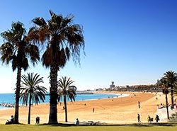 Korrejse til Spanien - afslapning på stranden i Barcelona